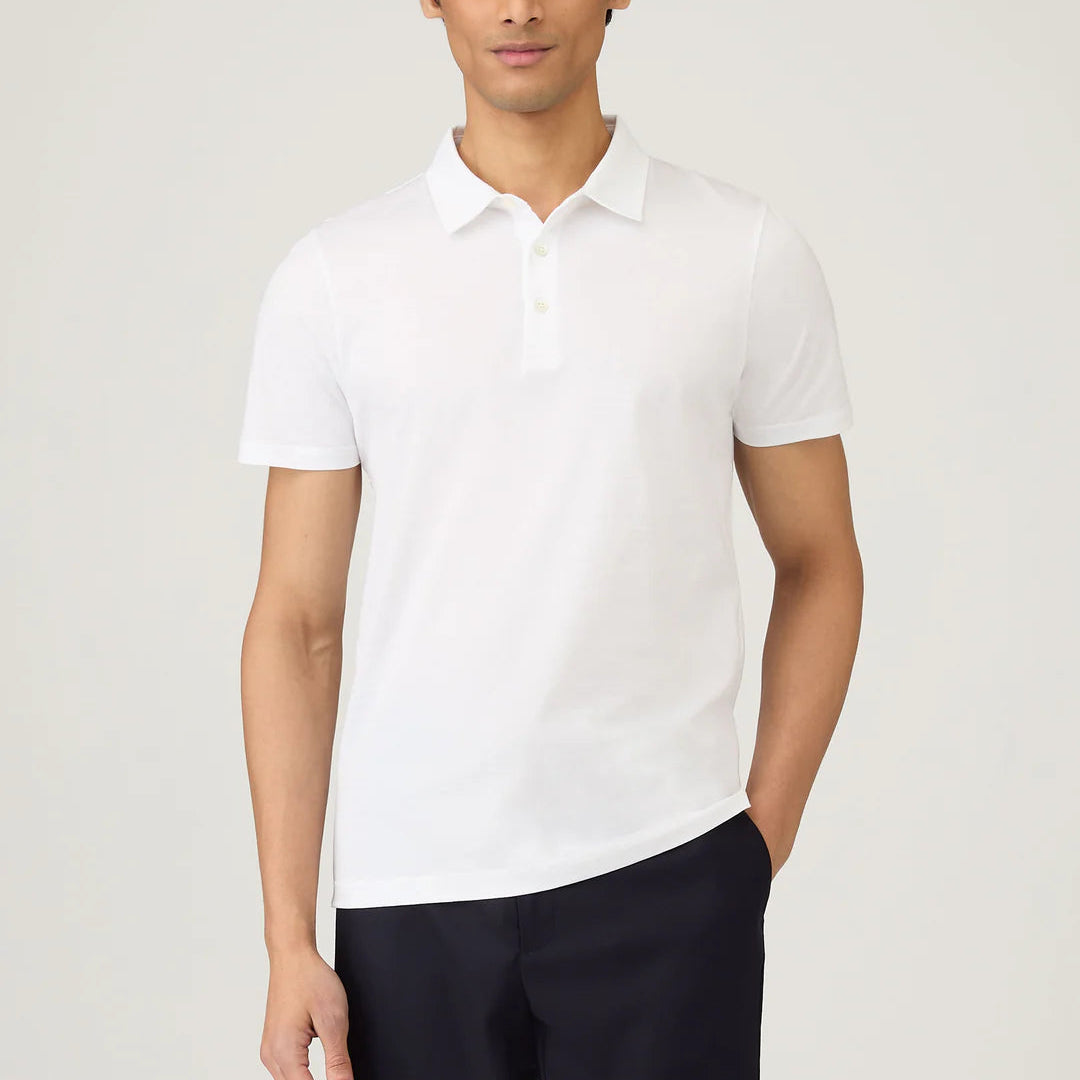 Sunspel Riviera Polo t-shirt in blue pique cotton