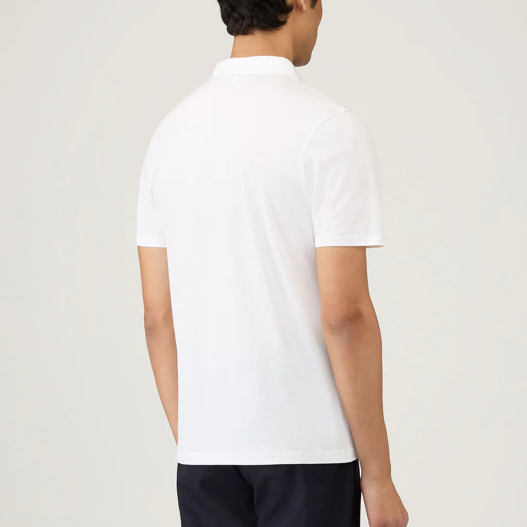 Sunspel Riviera Polo t-shirt in blue pique cotton