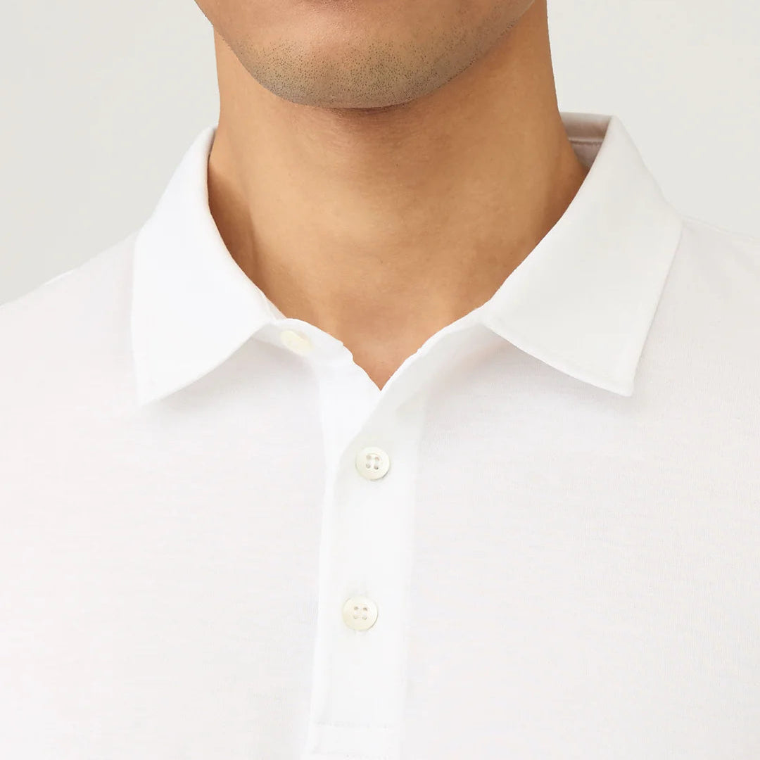 Sunspel Riviera Polo t-shirt in blue pique cotton