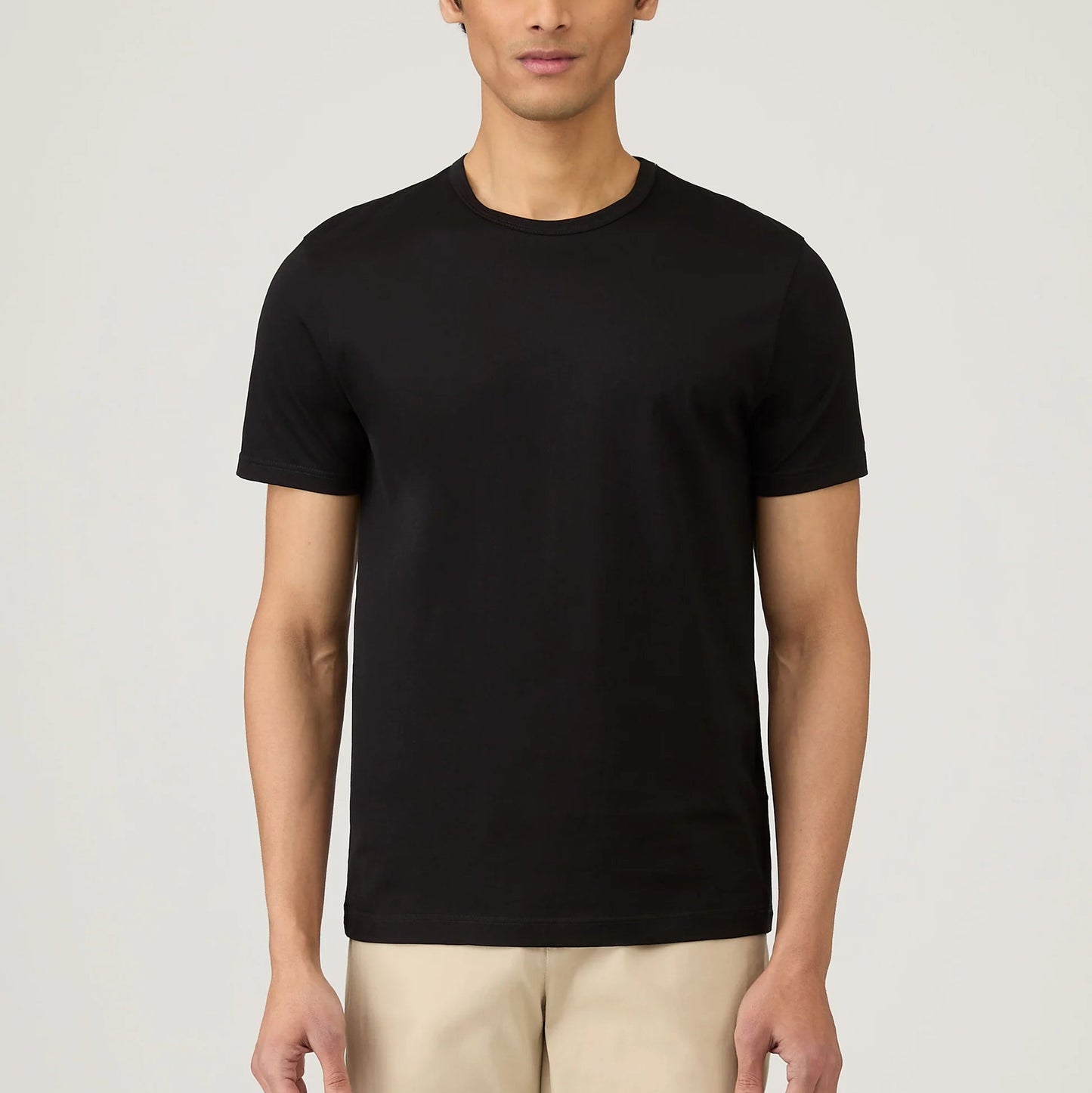 T-shirt a maniche corte Sunspel Classic T‑shirt in cotone nero