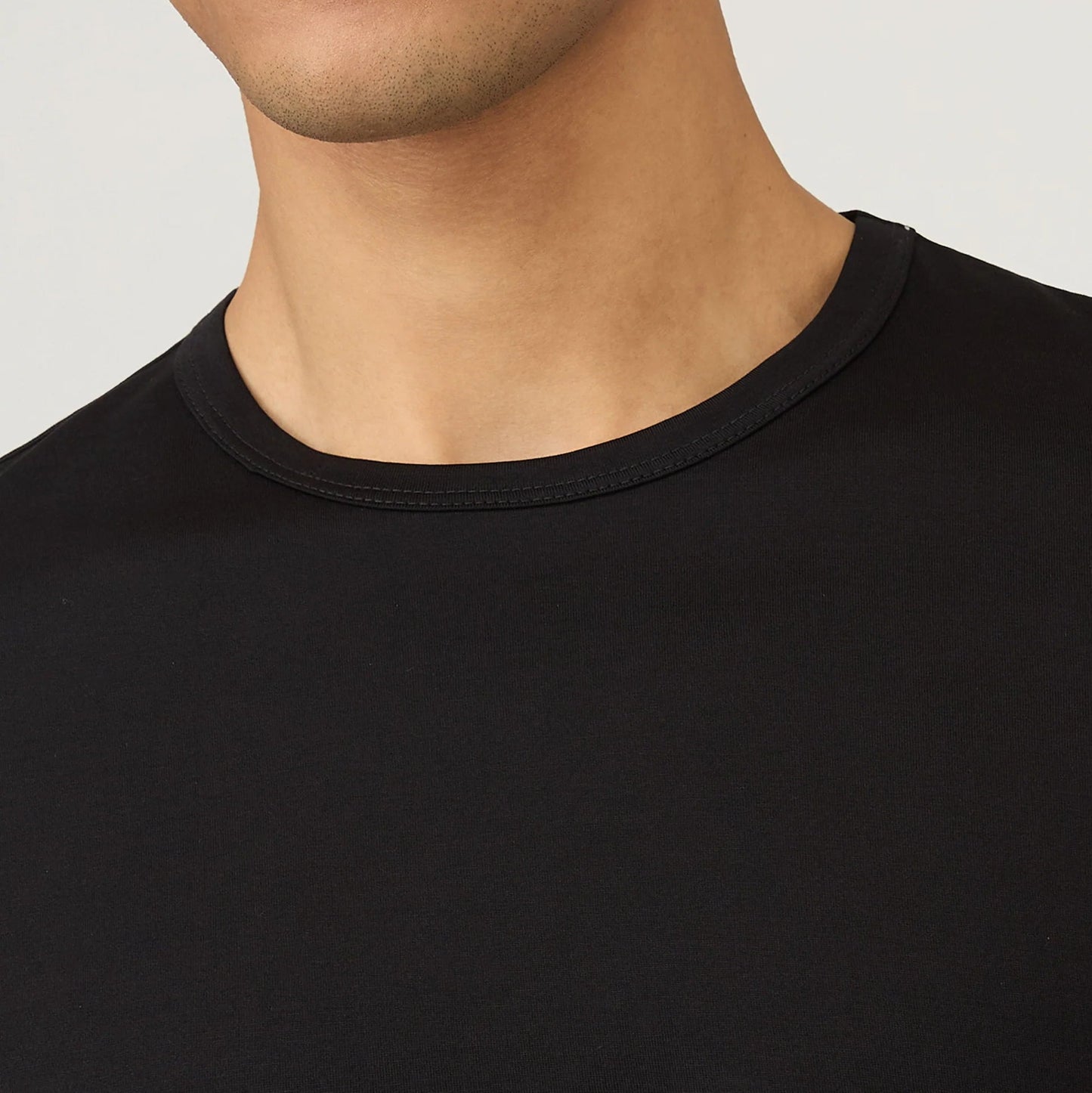 T-shirt a maniche corte Sunspel Classic T‑shirt in cotone nero