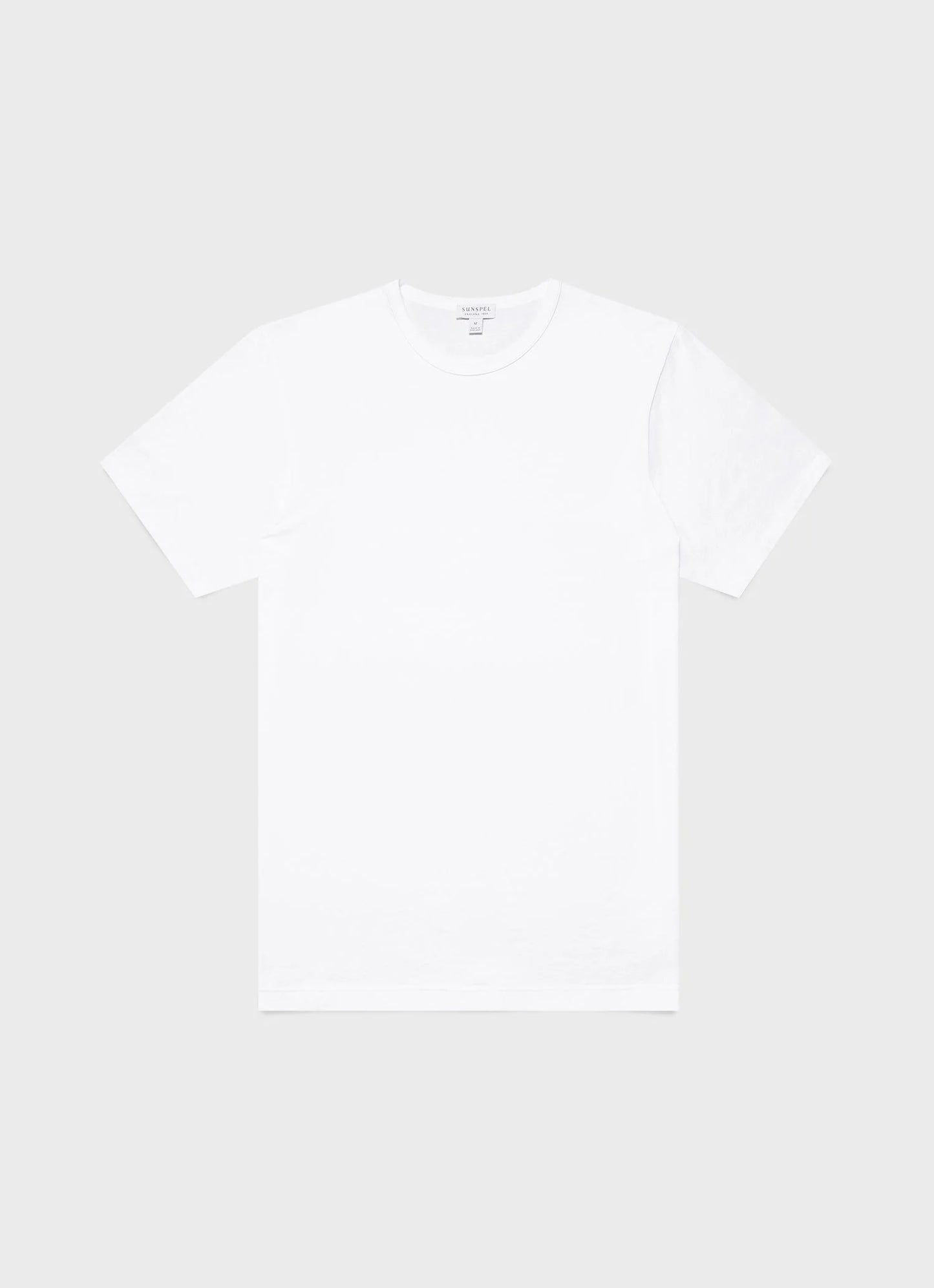 Maglietta t-shirt classica Sunspel in cotone bianco