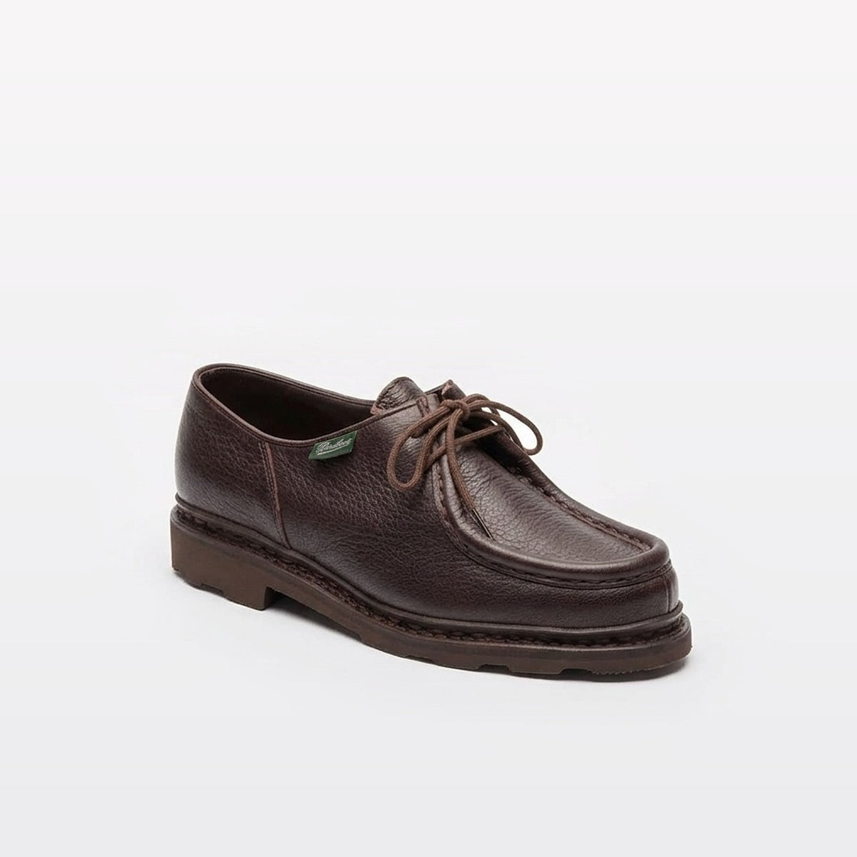 Stringata derby Paraboot Michael Marche in pelle martellata marrone