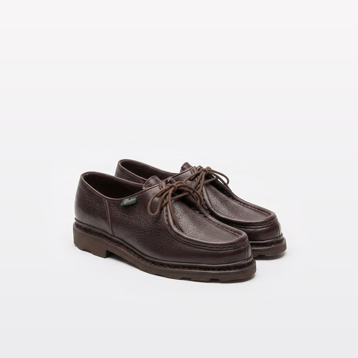 Stringata derby Paraboot Michael Marche in pelle martellata marrone