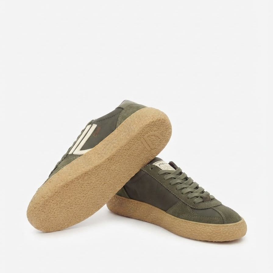 Sneaker eco-friendly Puraai Sidro in camoscio e tessuto verde