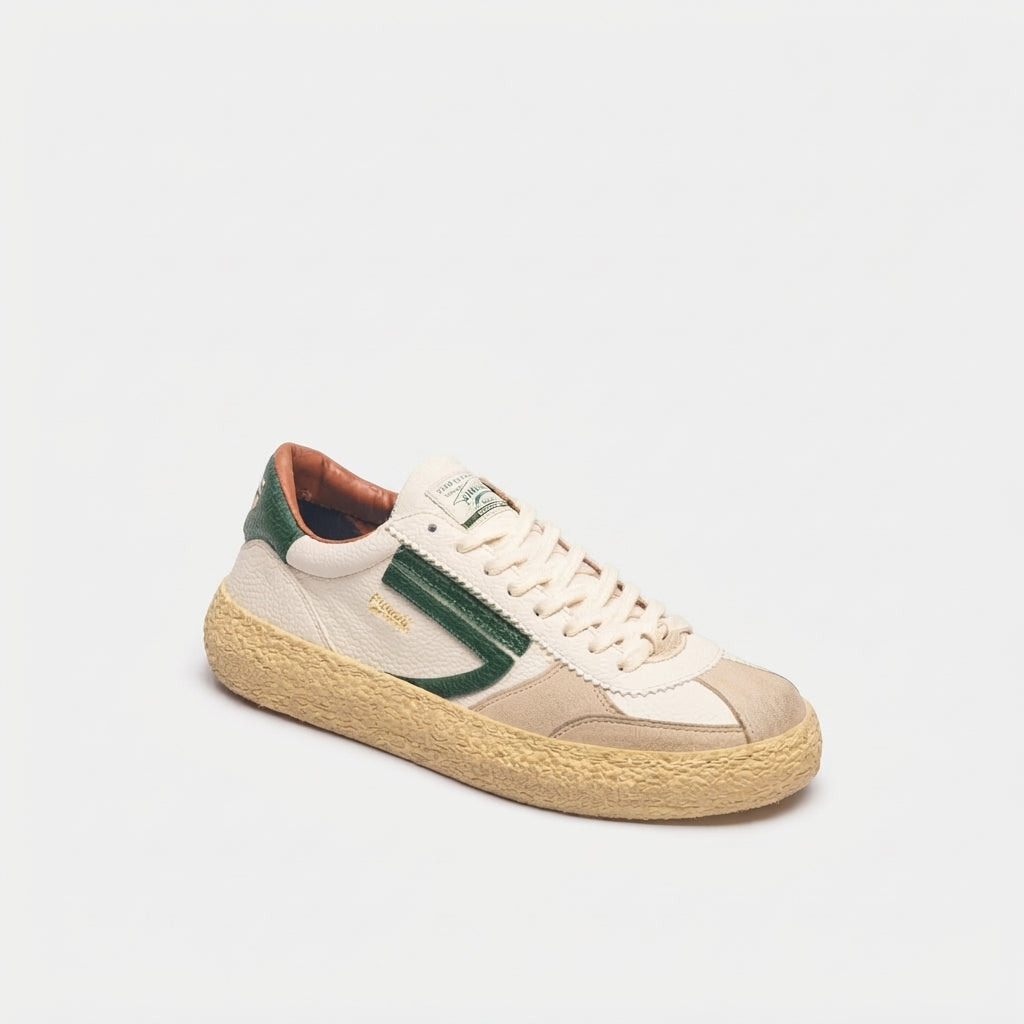 Sneaker eco-friendly Puraai Vischio in pelle bianca