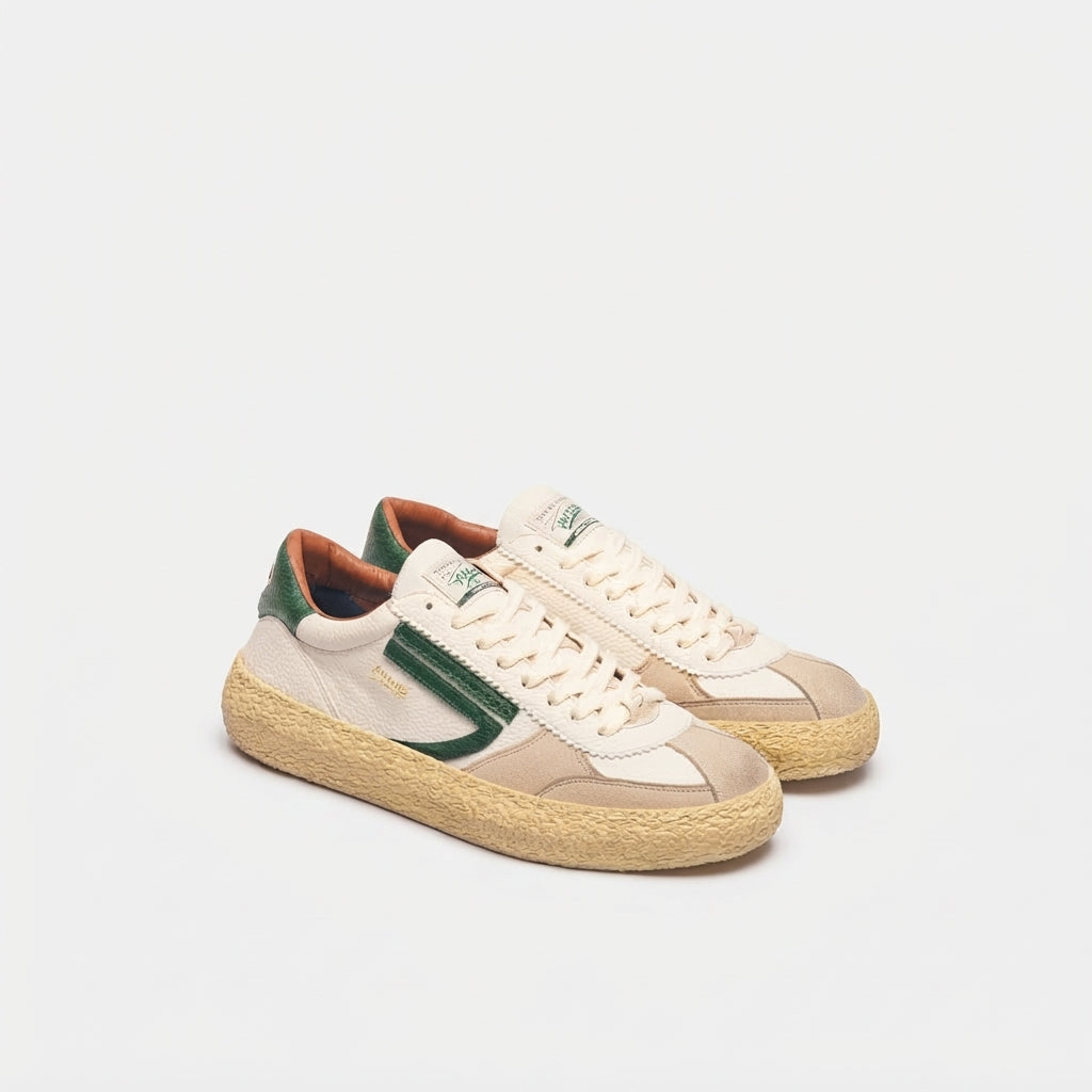 Sneaker eco-friendly Puraai Vischio in pelle bianca
