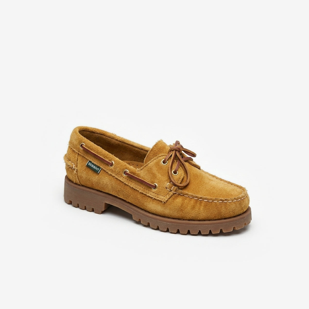 Stringata derby Sebago Ranger Artisan Ox in camoscio giallo
