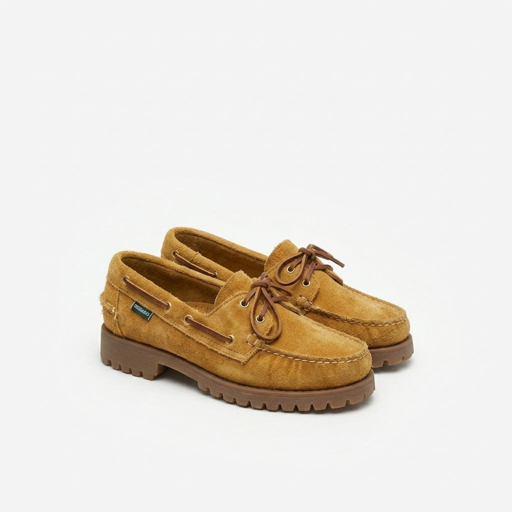 Stringata derby Sebago Ranger Artisan Ox in camoscio giallo