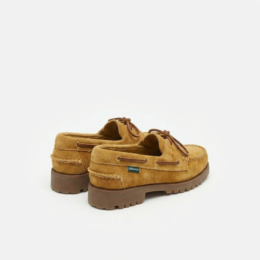 Stringata derby Sebago Ranger Artisan Ox in camoscio giallo