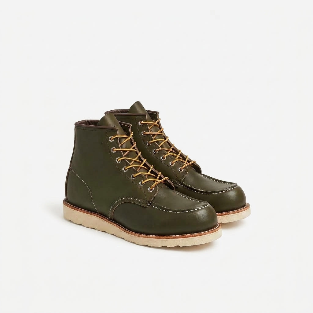 Stivale derby Red Wing Classic Moc 8180 in pelle verde