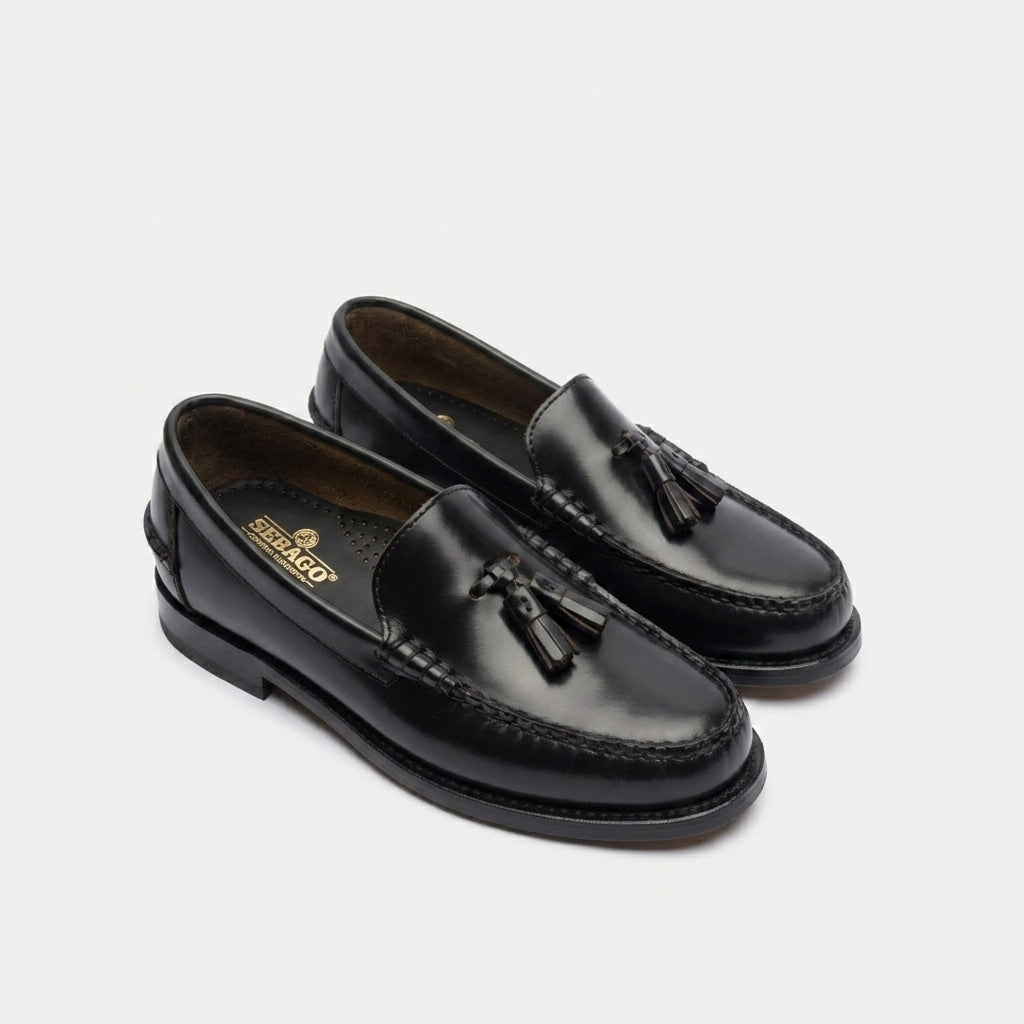 Mocassino con nappine Sebago Classic Will in pelle nera