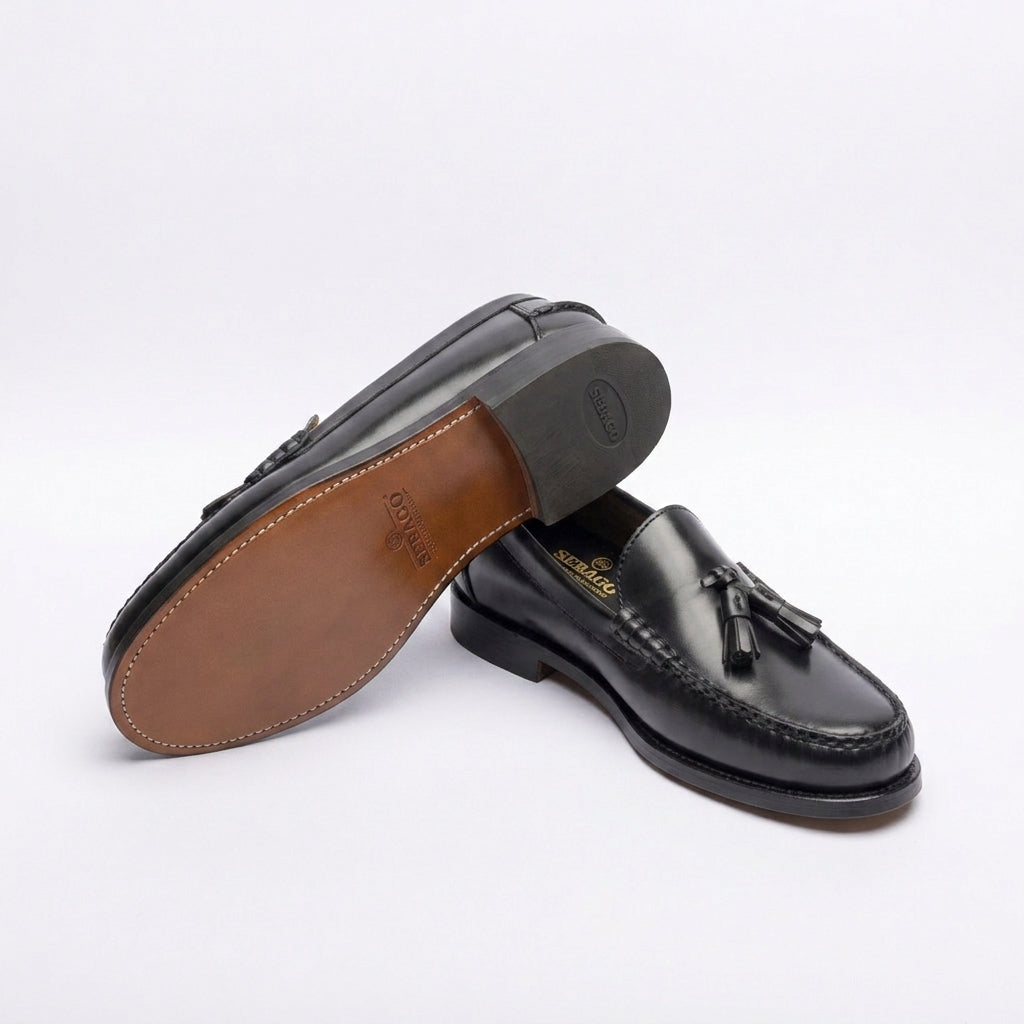 Mocassino con nappine Sebago Classic Will in pelle nera