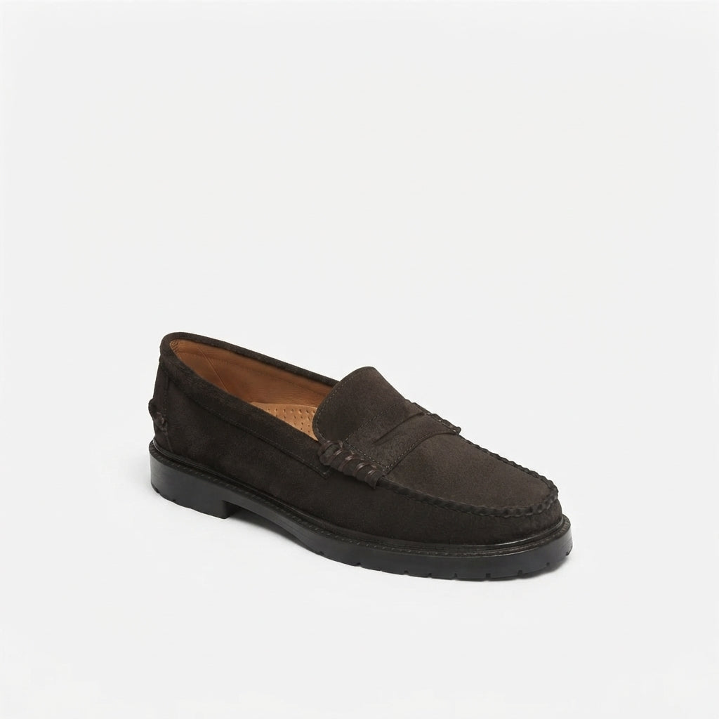 Mocassino penny Sebago Dawson RRS in camoscio marrone