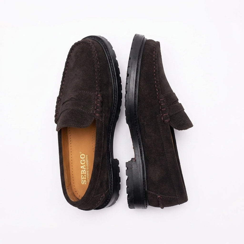 Mocassino penny Sebago Dawson RRS in camoscio marrone