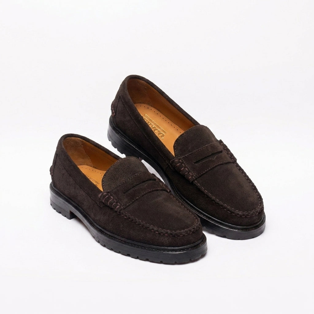 Mocassino penny Sebago Dawson RRS in camoscio marrone