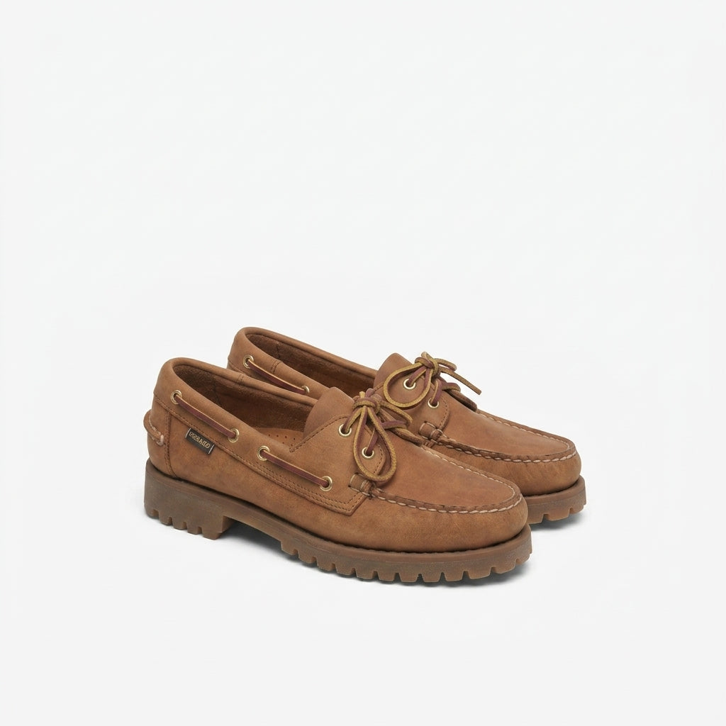 Stringata derby Sebago Ranger Artisan Texas in pelle marrone