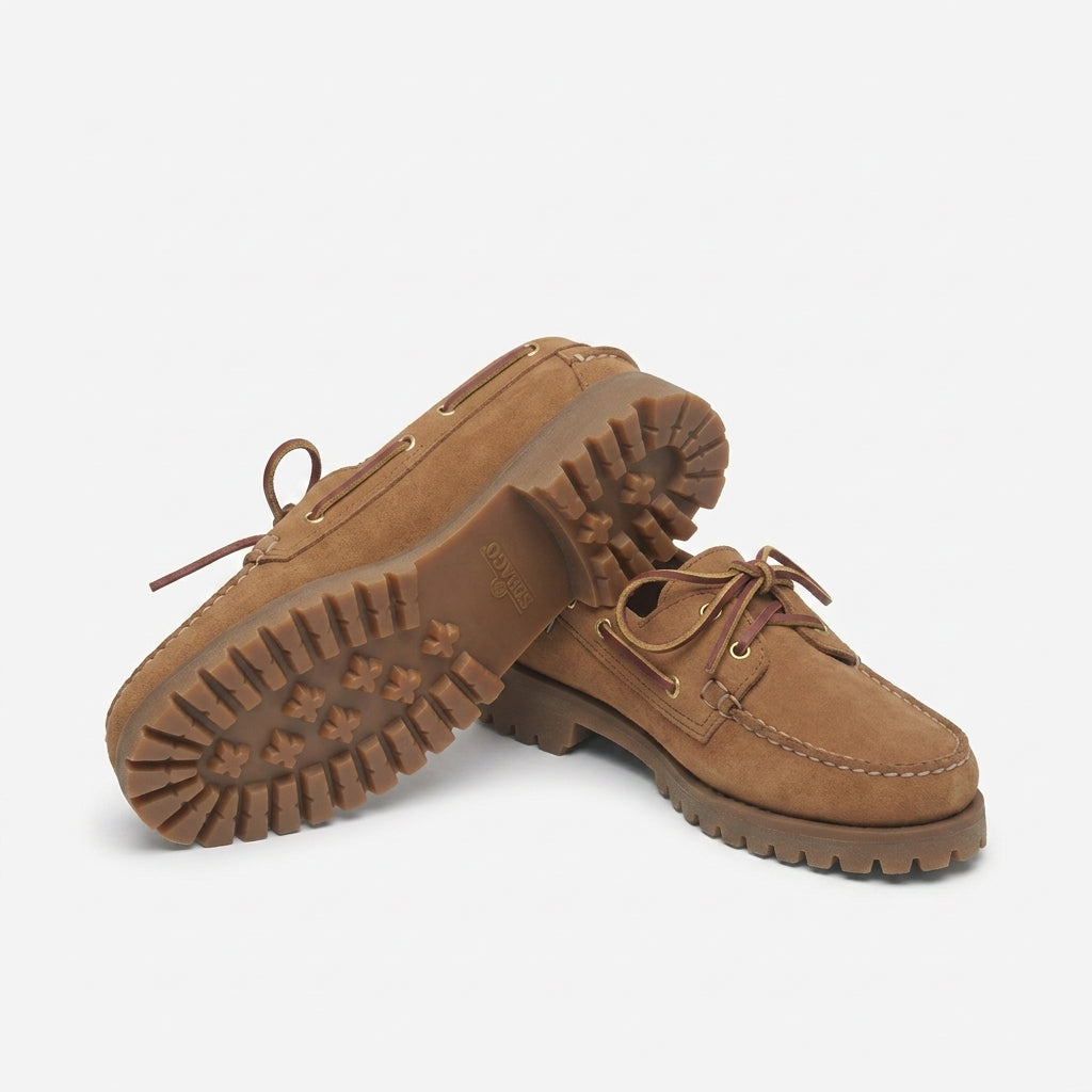 Stringata derby Sebago Ranger Artisan Texas in pelle marrone