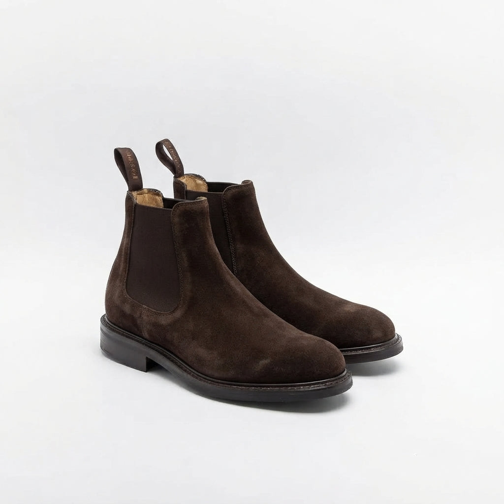 Stivale chelsea Cheaney Joseph & Sons Severn RF in camoscio marrone