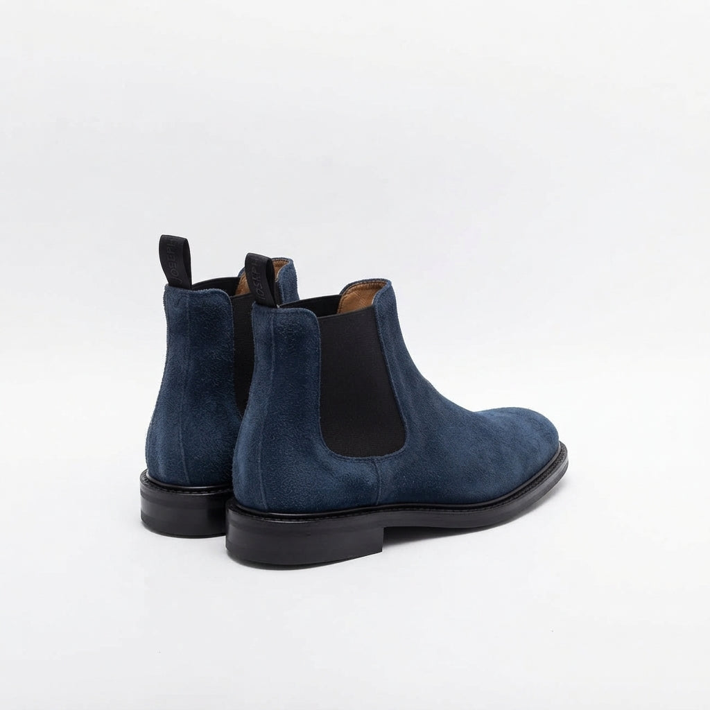 Stivale chelsea Cheaney Joseph & Sons Severn RF in camoscio blu