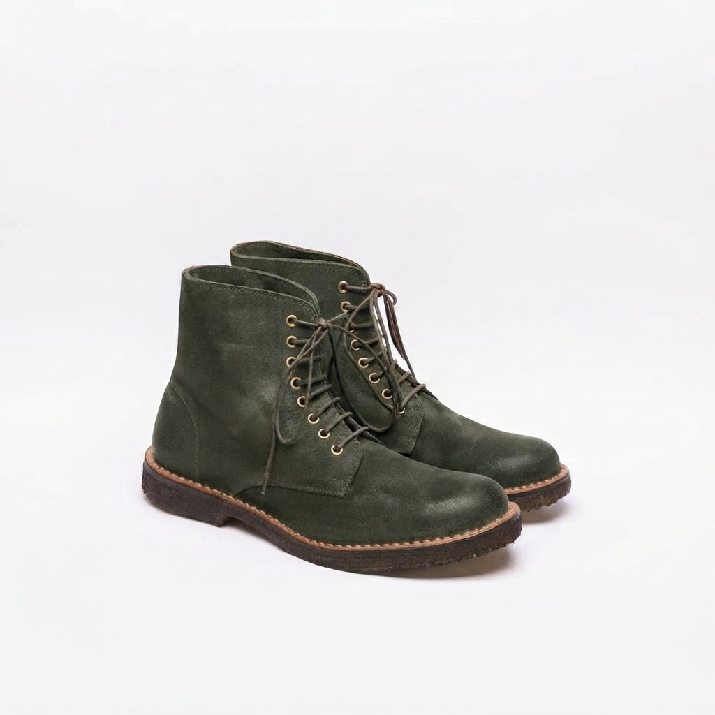Stivale derby Astorflex Starflex Heritage in camoscio cerato verde