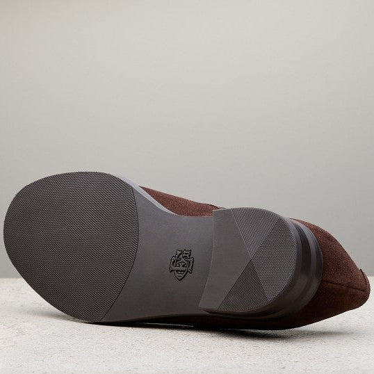 Stringata derby Edward Green Withworth in camoscio marrone