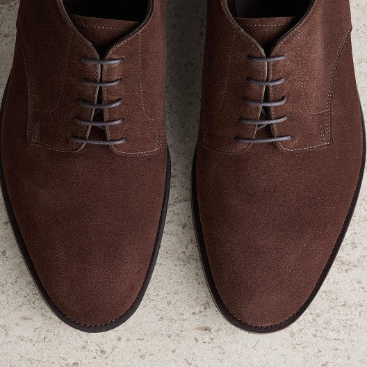 Stringata derby Edward Green Withworth in camoscio marrone