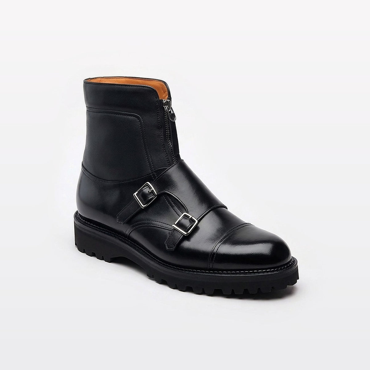 Stivale con zip John Lobb William NS Jumper in pelle nera