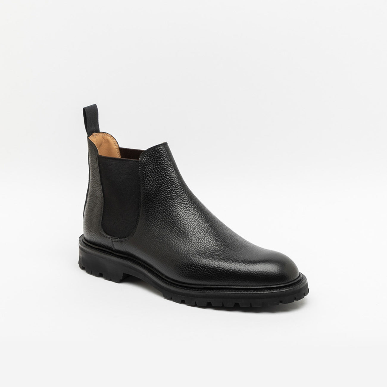 Polacco Crockett & Jones Chelsea 11 in pelle martellata nera