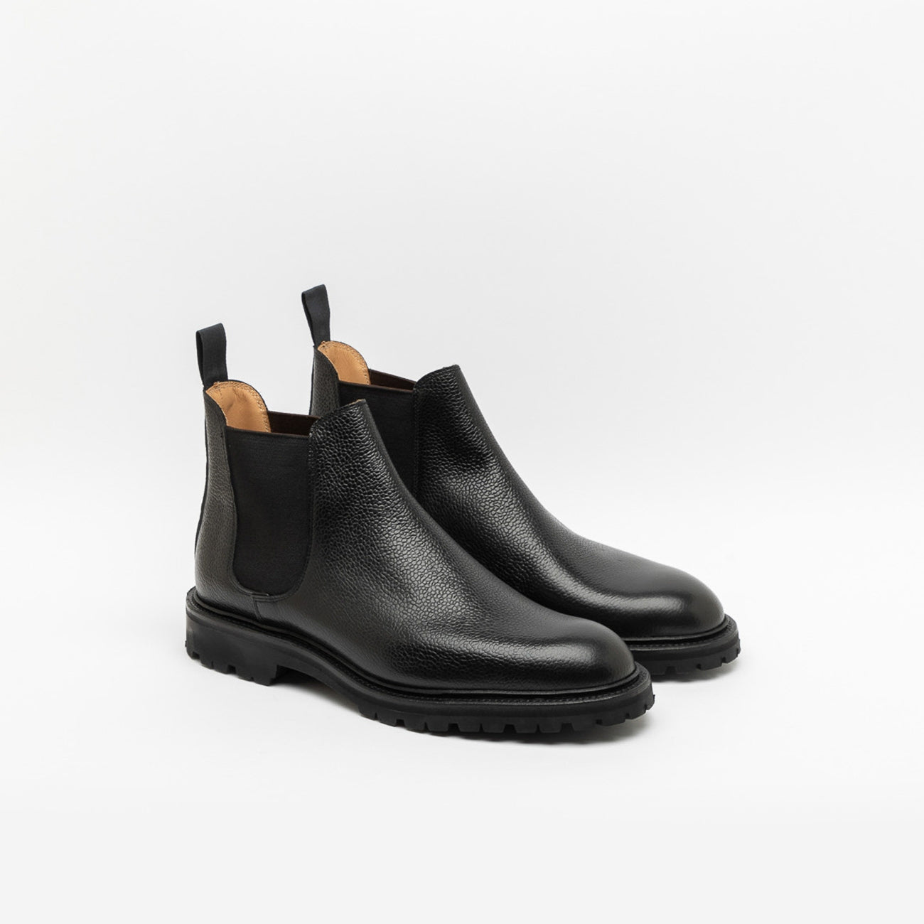 Polacco Crockett & Jones Chelsea 11 in pelle martellata nera