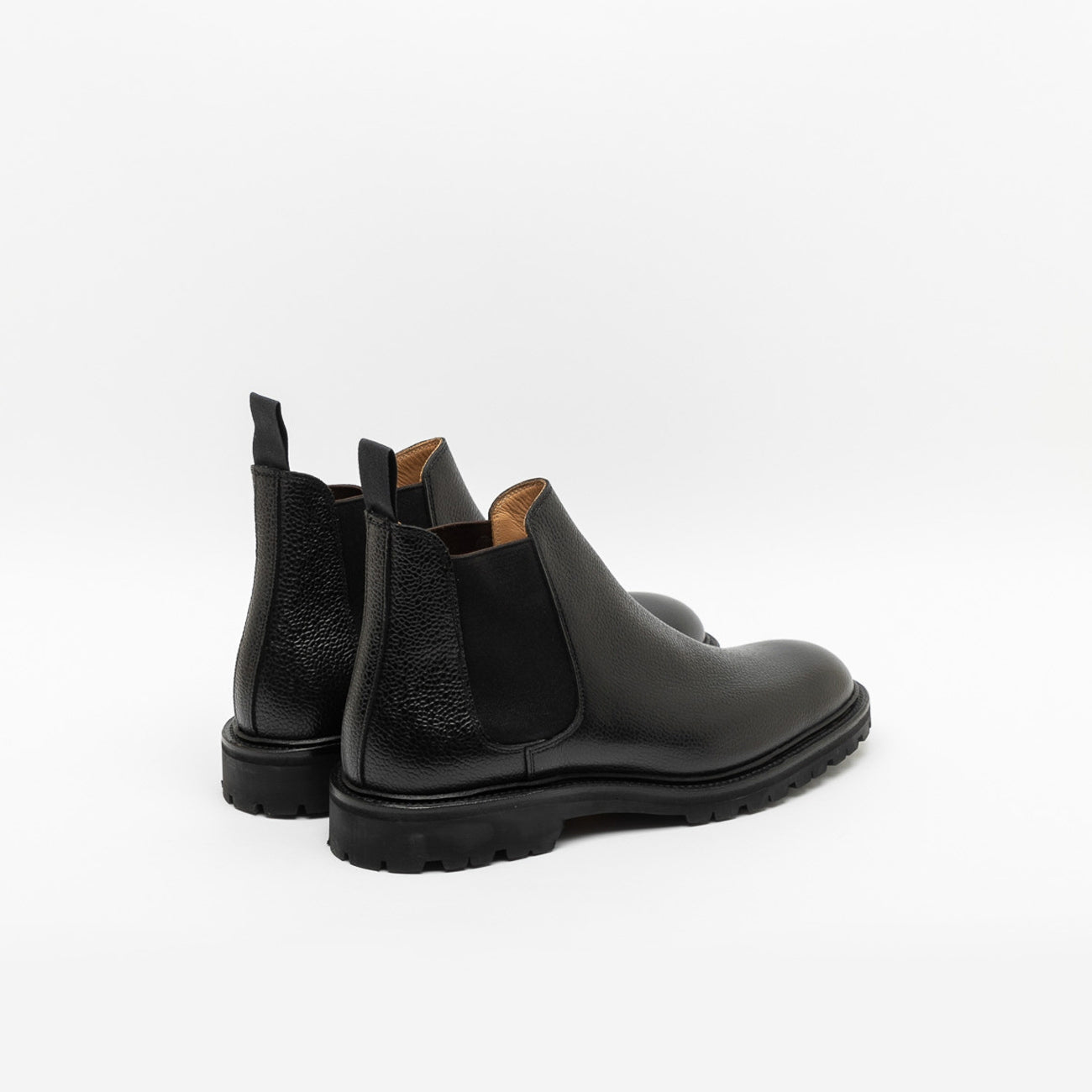Polacco Crockett & Jones Chelsea 11 in pelle martellata nera