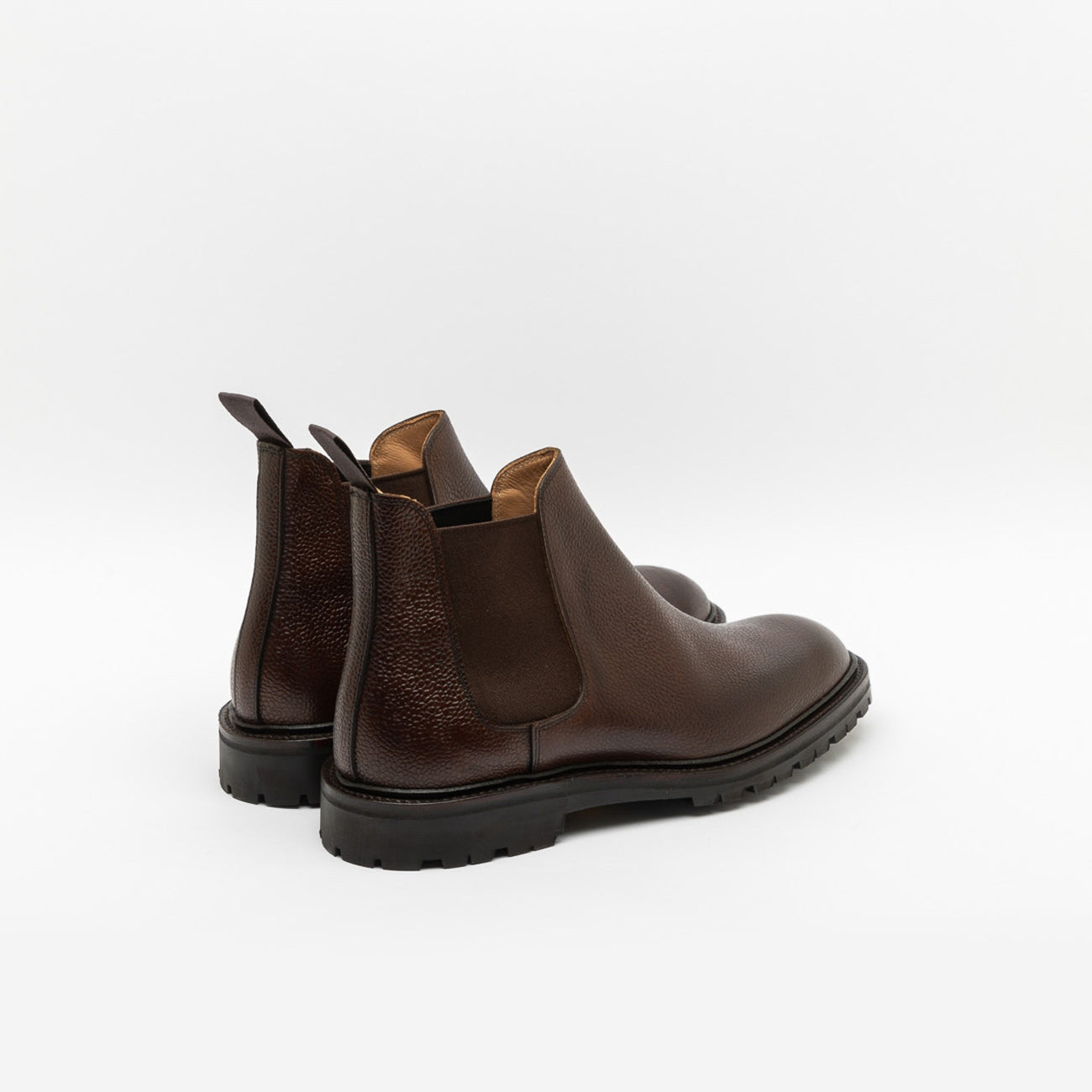 Polacco Crockett & Jones Chelsea 11 in pelle martellata testa di moro