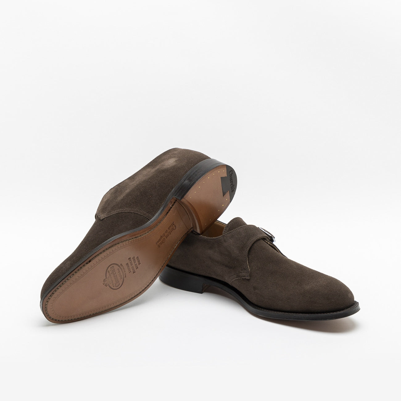 Church's Becket 173 single buckle in brown suede