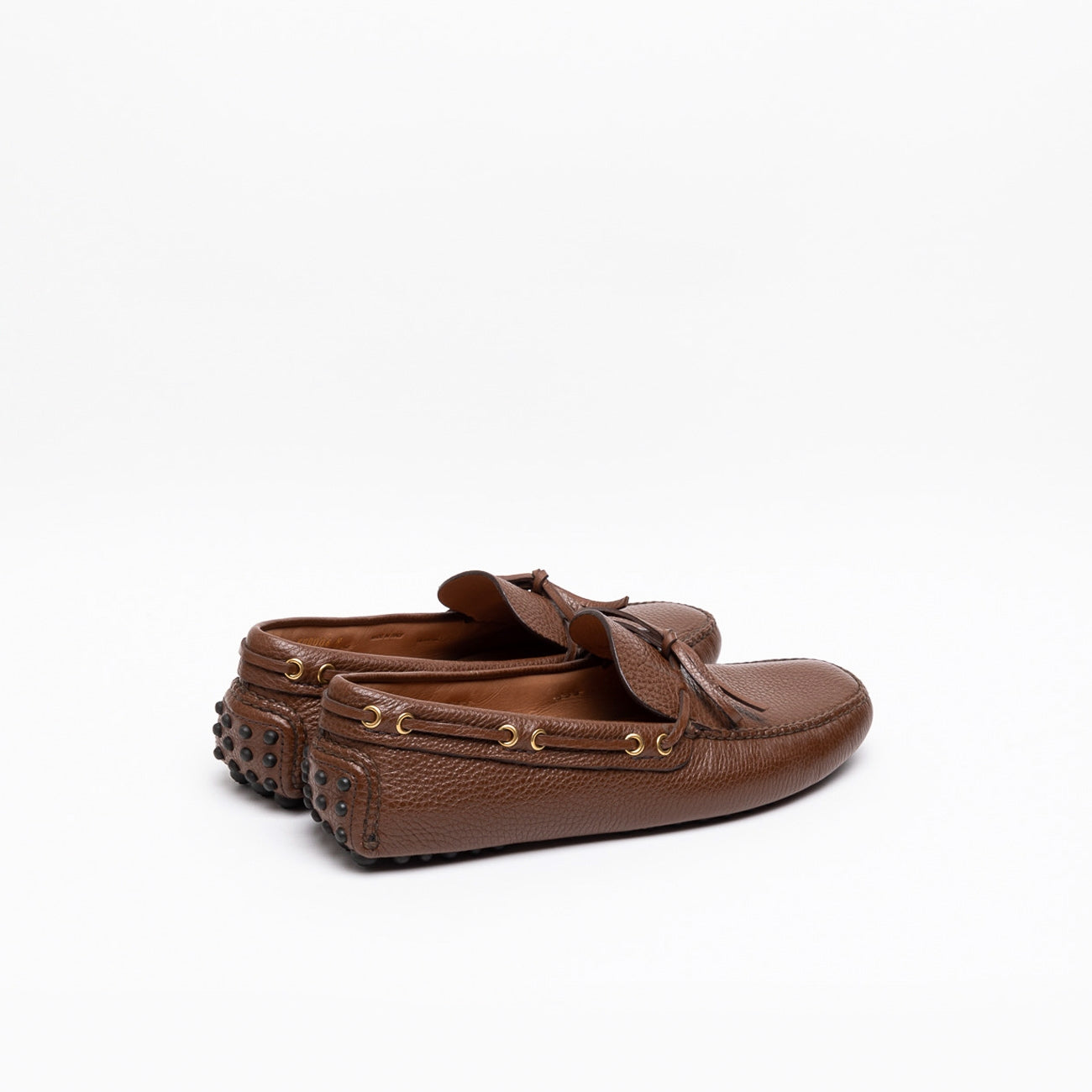 Car Shoe Driving KUD006 moccasin in brown leather