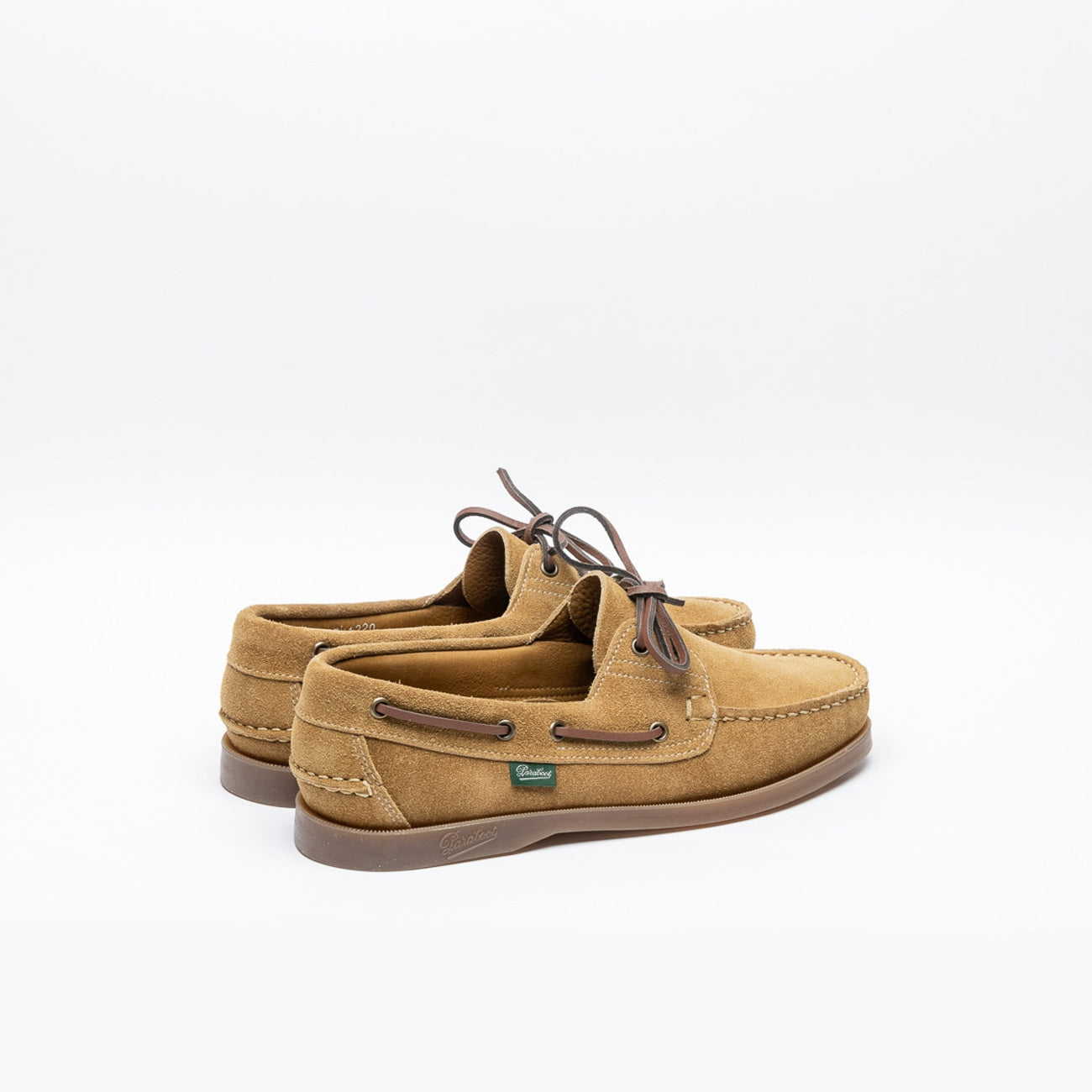 Paraboot Barth boat moccasin in tobacco suede