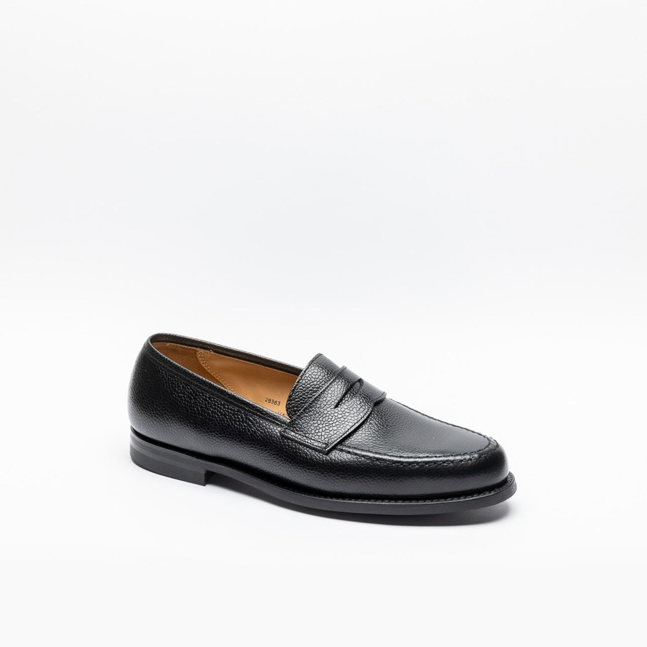 Crockett & Jones Boston penny loafer moccasin in textured leather ...