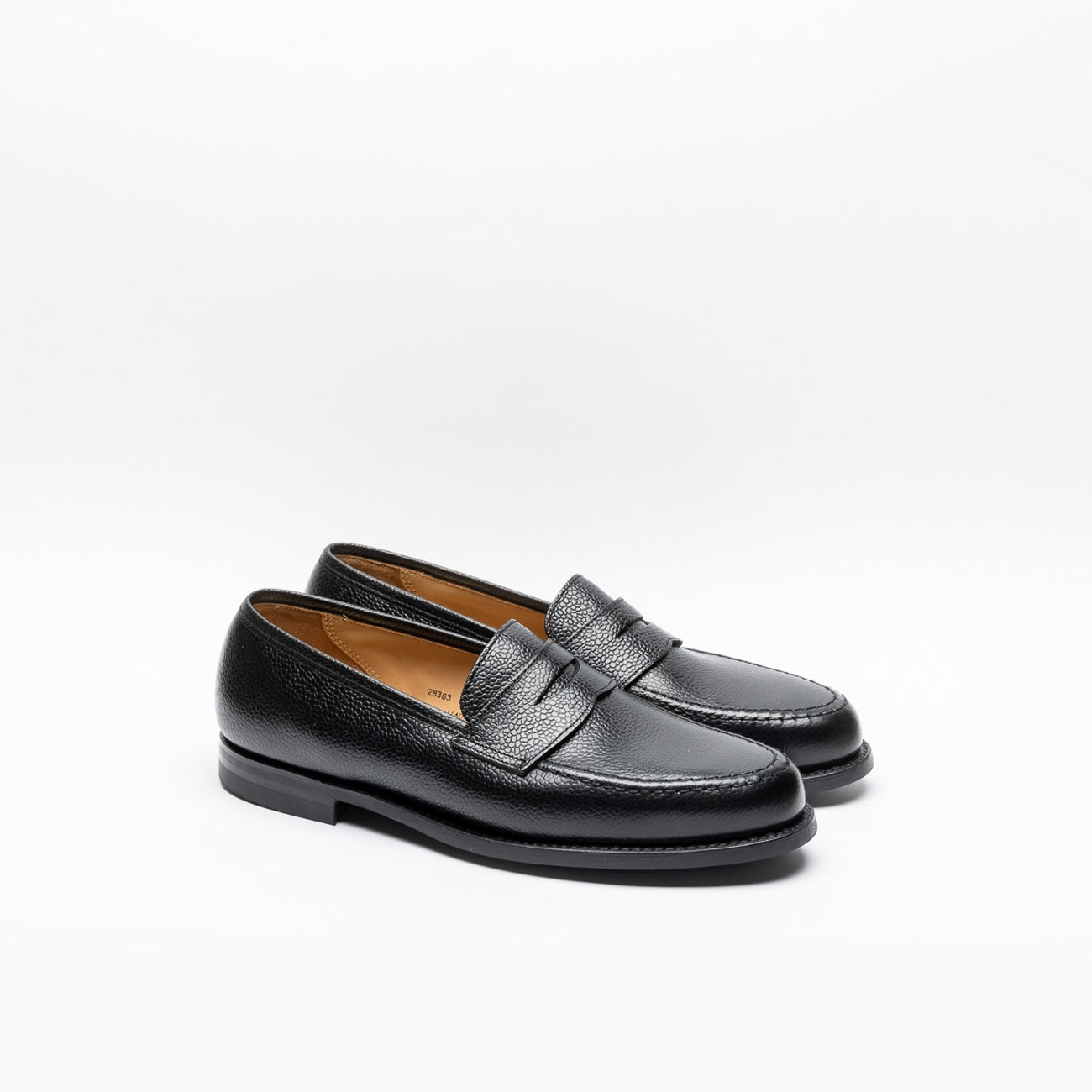 Crockett & Jones Boston penny loafer moccasin in textured leather ...