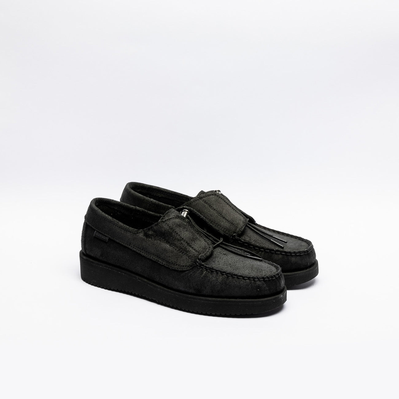 Sebago x Engineered Garments Coverdeck derby lace-up in black suede