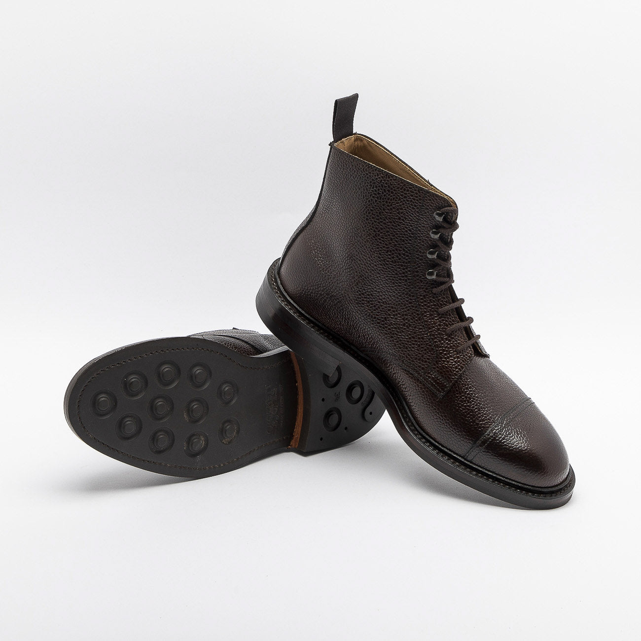 Polacco derby Crockett & Jones Coniston in pelle martellata marrone