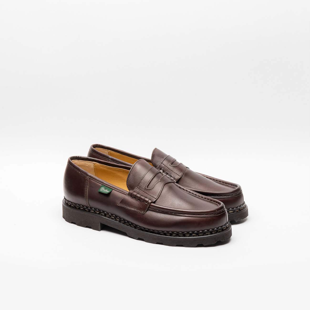 Paraboot Reims Marche penny loafer moccasin in brown leather