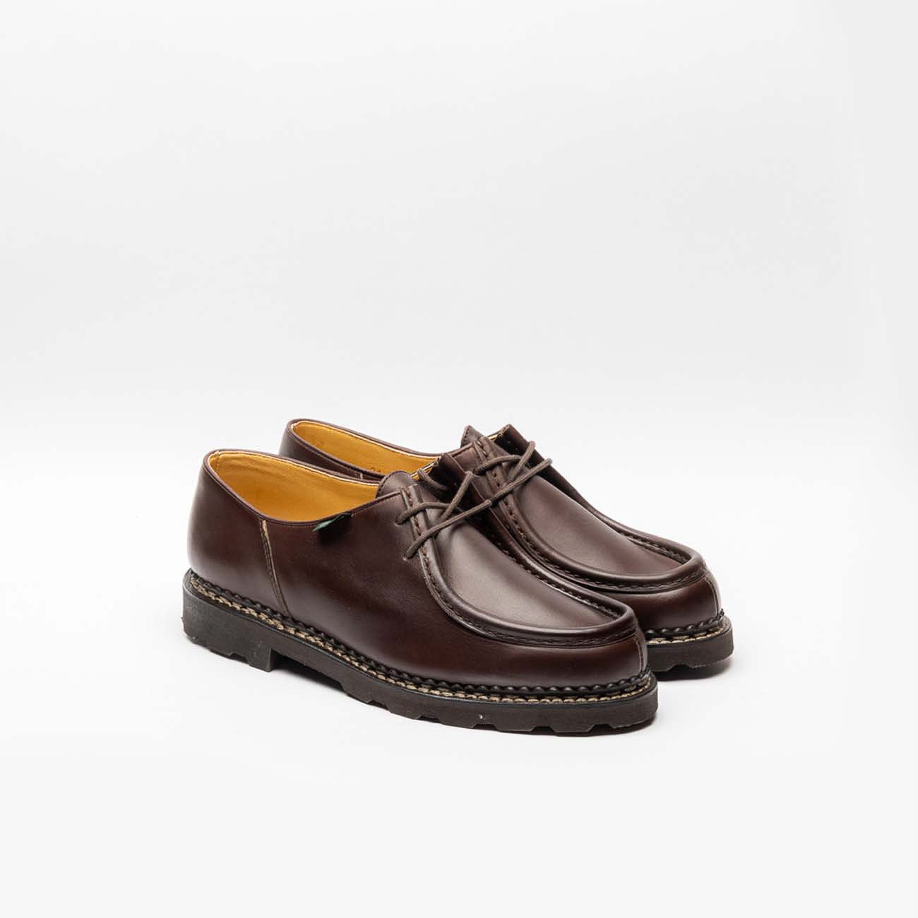 Paraboot Michael Marche II derby lace up in brown leather Lisse