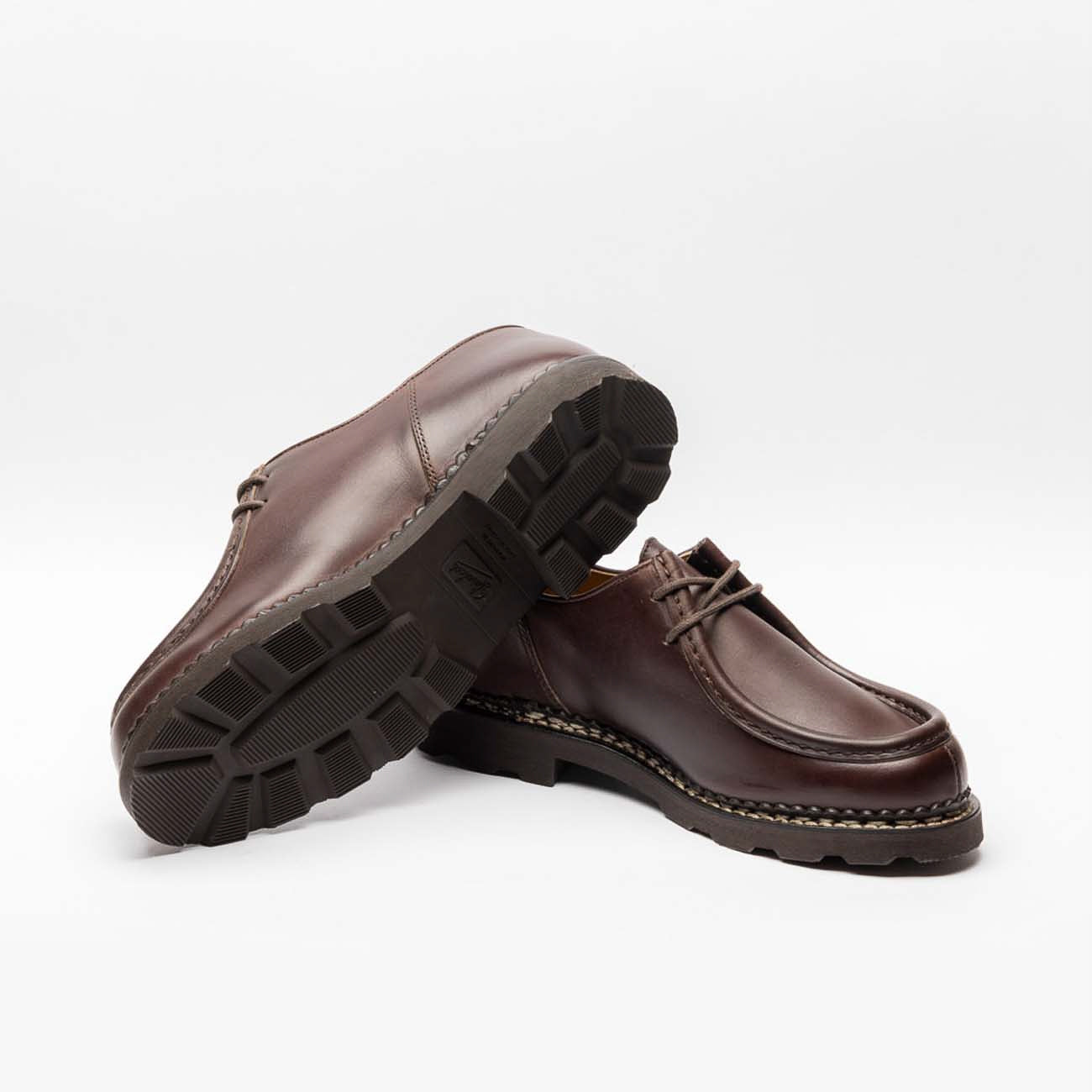 Paraboot Michael Marche II derby lace up in brown leather Lisse