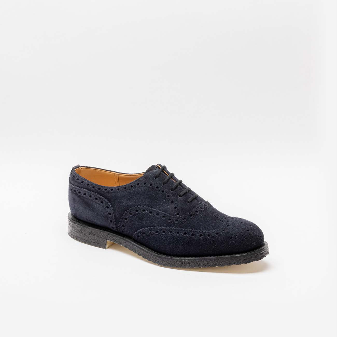 Scarpa stringata Church's Fairfield 81 G in camoscio blu