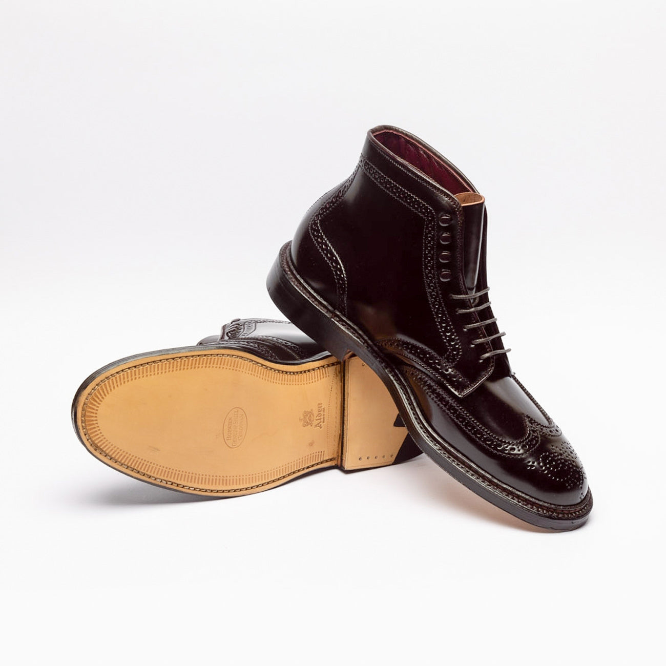 Alden 4461H derby ankle boot in burgundy leather