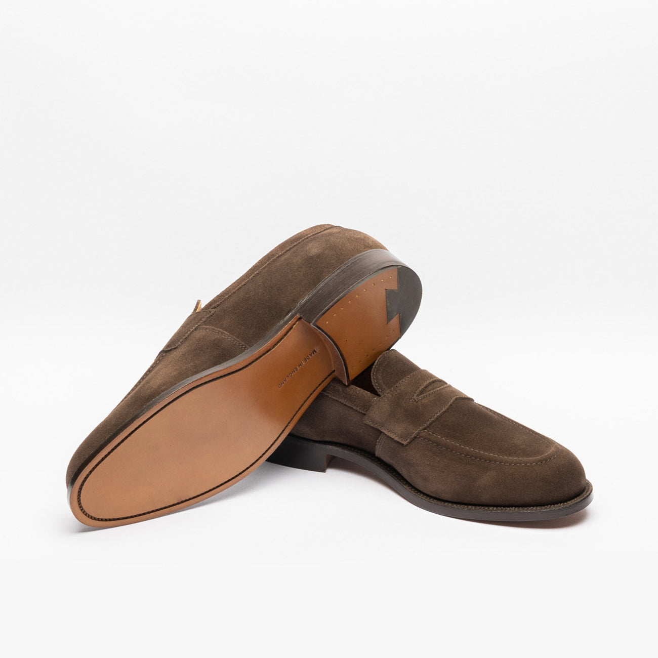 Tricker's Havard moccasin in brown suede – Borghini