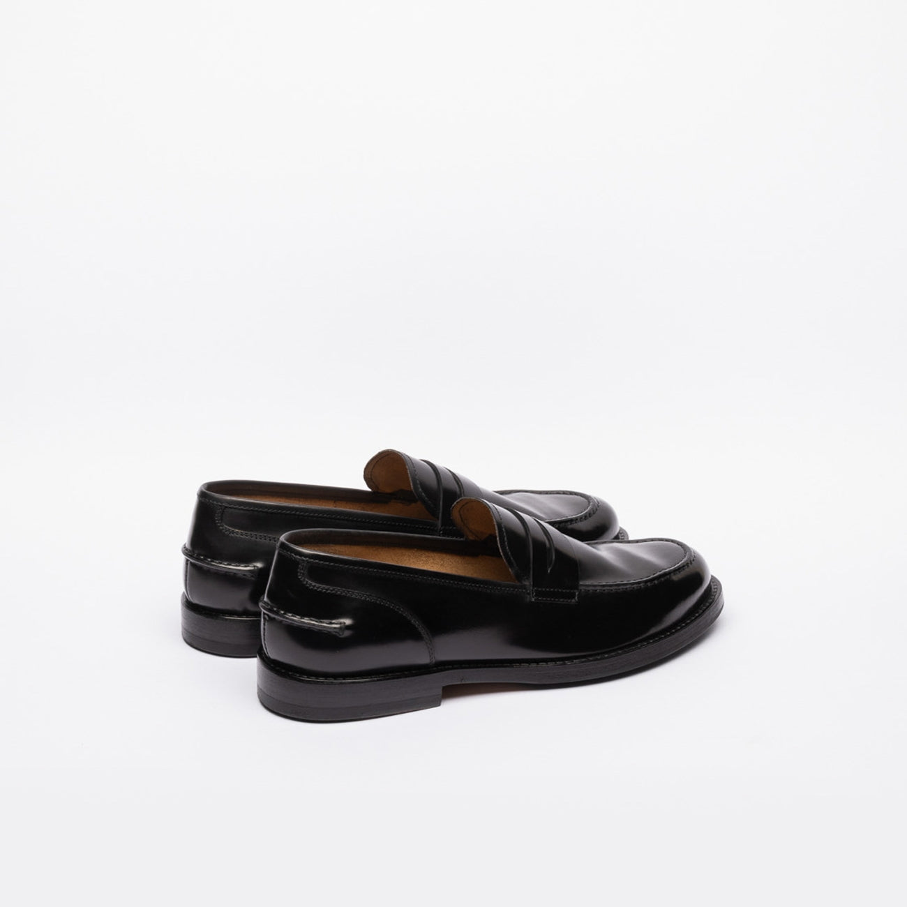 Mocassino penny loafer A. Fasciani Zen 57020 in pelle spazzolata nera