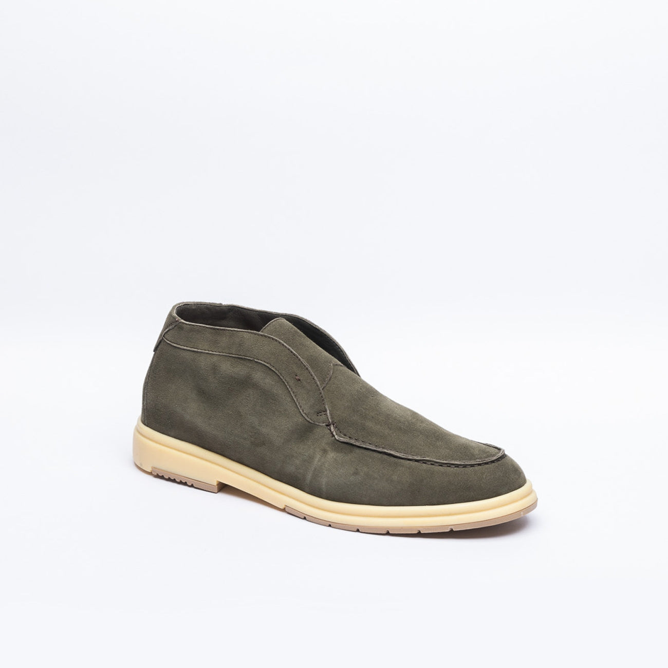 Polacco slip-on A. Ventura Zenith 90 in camoscio verde