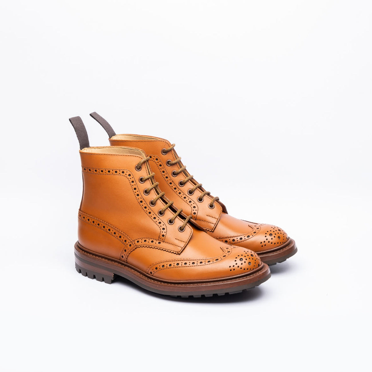 Polacco derby Tricker's Stow in pelle color cuoio
