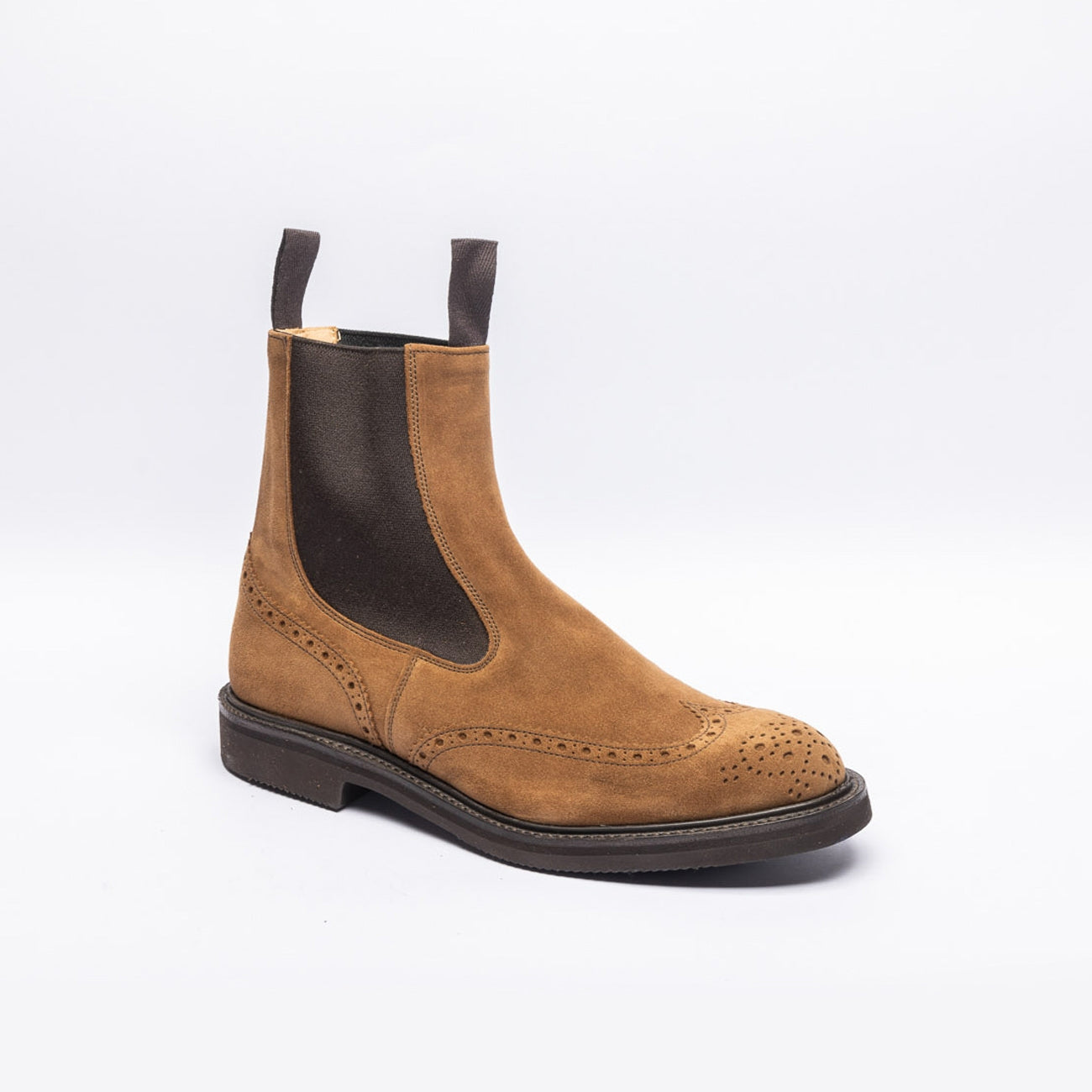 Polacco chelsea Tricker's Henry in camoscio marrone (Cubana suede)