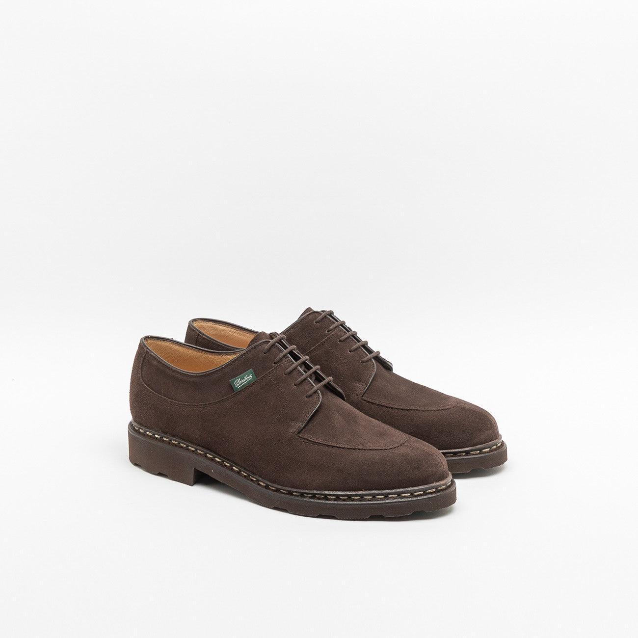 Paraboot Avignon Griff lace-up shoe in congo brown suede